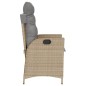 vidaXL Gartensessel Kissen 2Stk. Verstellbar Beigemischung Poly Rattan vidaXL Gartensessel Kissen 2Stk. Verstellbar Beigemischung Poly Rattan