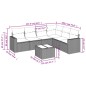 vidaXL 7-tlg. Garten-Sofagarnitur mit Kissen Hellgrau Poly Rattan vidaXL 7-tlg. Garten-Sofagarnitur mit Kissen Hellgrau Poly Rattan