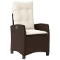vidaXL 3-tlg. Garten-Essgruppe mit Kissen Braun Poly Rattan vidaXL 3-tlg. Garten-Essgruppe mit Kissen Braun Poly Rattan