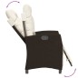 vidaXL 5-tlg. Garten-Essgruppe mit Kissen Braun Poly Rattan vidaXL 5-tlg. Garten-Essgruppe mit Kissen Braun Poly Rattan