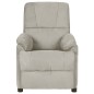 Elektrischer Relaxsessel Hellgrau Wildleder-Optik Elektrischer Relaxsessel Hellgrau Wildleder-Optik