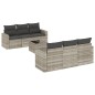 vidaXL 7-tlg. Garten-Sofagarnitur mit Kissen Hellgrau Poly Rattan vidaXL 7-tlg. Garten-Sofagarnitur mit Kissen Hellgrau Poly Rattan