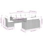vidaXL 8-tlg. Garten-Sofagarnitur mit Kissen Hellgrau Poly Rattan vidaXL 8-tlg. Garten-Sofagarnitur mit Kissen Hellgrau Poly Rattan