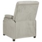 Elektrischer Relaxsessel Hellgrau Wildleder-Optik Elektrischer Relaxsessel Hellgrau Wildleder-Optik