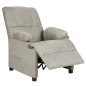 Elektrischer Relaxsessel Hellgrau Wildleder-Optik Elektrischer Relaxsessel Hellgrau Wildleder-Optik