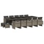 vidaXL 15-tlg. Garten-Essgruppe mit Kissen Grau Poly Rattan vidaXL 15-tlg. Garten-Essgruppe mit Kissen Grau Poly Rattan