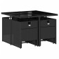 vidaXL 9-tlg. Garten-Essgruppe mit Kissen Schwarz Poly Rattan vidaXL 9-tlg. Garten-Essgruppe mit Kissen Schwarz Poly Rattan