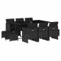 vidaXL 11-tlg. Garten-Essgruppe mit Kissen Schwarz Poly Rattan vidaXL 11-tlg. Garten-Essgruppe mit Kissen Schwarz Poly Rattan