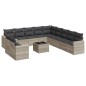vidaXL 12-tlg. Garten-Sofagarnitur mit Kissen Hellgrau Poly Rattan vidaXL 12-tlg. Garten-Sofagarnitur mit Kissen Hellgrau Poly Rattan