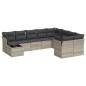 vidaXL 10-tlg. Garten-Sofagarnitur mit Kissen Hellgrau Poly Rattan vidaXL 10-tlg. Garten-Sofagarnitur mit Kissen Hellgrau Poly Rattan