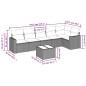 vidaXL 7-tlg. Garten-Sofagarnitur mit Kissen Hellgrau Poly Rattan vidaXL 7-tlg. Garten-Sofagarnitur mit Kissen Hellgrau Poly Rattan