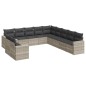 vidaXL 11-tlg. Garten-Sofagarnitur mit Kissen Hellgrau Poly Rattan vidaXL 11-tlg. Garten-Sofagarnitur mit Kissen Hellgrau Poly Rattan