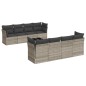 vidaXL 9-tlg. Garten-Sofagarnitur mit Kissen Hellgrau Poly Rattan vidaXL 9-tlg. Garten-Sofagarnitur mit Kissen Hellgrau Poly Rattan