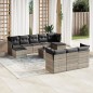 vidaXL 11-tlg. Garten-Sofagarnitur mit Kissen Hellgrau Poly Rattan vidaXL 11-tlg. Garten-Sofagarnitur mit Kissen Hellgrau Poly Rattan