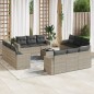 vidaXL 13-tlg. Garten-Sofagarnitur mit Kissen Hellgrau Poly Rattan vidaXL 13-tlg. Garten-Sofagarnitur mit Kissen Hellgrau Poly Rattan