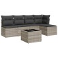 vidaXL 6-tlg. Garten-Sofagarnitur mit Kissen Hellgrau Poly Rattan vidaXL 6-tlg. Garten-Sofagarnitur mit Kissen Hellgrau Poly Rattan
