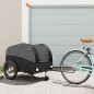 vidaXL Fahrradanhänger Schwarz 45 kg Eisen vidaXL Fahrradanhänger Schwarz 45 kg Eisen