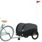 vidaXL Fahrradanhänger Schwarz 45 kg Eisen vidaXL Fahrradanhänger Schwarz 45 kg Eisen