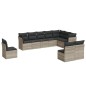 vidaXL 10-tlg. Garten-Sofagarnitur mit Kissen Hellgrau Poly Rattan vidaXL 10-tlg. Garten-Sofagarnitur mit Kissen Hellgrau Poly Rattan