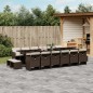 vidaXL 17-tlg. Garten-Essgruppe mit Kissen Braun Poly Rattan vidaXL 17-tlg. Garten-Essgruppe mit Kissen Braun Poly Rattan