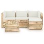 5-tlg. Garten-Lounge-Set mit Kissen Grün Imprägniertes Holz 5-tlg. Garten-Lounge-Set mit Kissen Grün Imprägniertes Holz