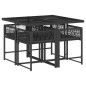 vidaXL 5-tlg. Garten-Essgruppe mit Kissen Schwarz Poly Rattan vidaXL 5-tlg. Garten-Essgruppe mit Kissen Schwarz Poly Rattan
