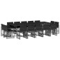vidaXL 15-tlg. Garten-Essgruppe mit Kissen Schwarz Poly Rattan vidaXL 15-tlg. Garten-Essgruppe mit Kissen Schwarz Poly Rattan