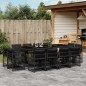 vidaXL 13-tlg. Garten-Essgruppe mit Kissen Schwarz Poly Rattan vidaXL 13-tlg. Garten-Essgruppe mit Kissen Schwarz Poly Rattan