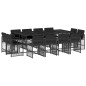 vidaXL 13-tlg. Garten-Essgruppe mit Kissen Schwarz Poly Rattan vidaXL 13-tlg. Garten-Essgruppe mit Kissen Schwarz Poly Rattan