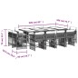 vidaXL 13-tlg. Garten-Essgruppe mit Kissen Schwarz Poly Rattan vidaXL 13-tlg. Garten-Essgruppe mit Kissen Schwarz Poly Rattan
