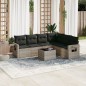 vidaXL 7-tlg. Garten-Sofagarnitur mit Kissen Hellgrau Poly Rattan vidaXL 7-tlg. Garten-Sofagarnitur mit Kissen Hellgrau Poly Rattan