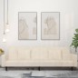 vidaXL Schlafsofa 2-Sitzer mit 2 Kissen Creme Samt vidaXL Schlafsofa 2-Sitzer mit 2 Kissen Creme Samt