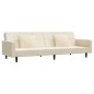 vidaXL Schlafsofa 2-Sitzer mit 2 Kissen Creme Samt vidaXL Schlafsofa 2-Sitzer mit 2 Kissen Creme Samt