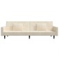 vidaXL Schlafsofa 2-Sitzer mit 2 Kissen Creme Samt vidaXL Schlafsofa 2-Sitzer mit 2 Kissen Creme Samt