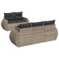 vidaXL 6-tlg. Garten-Sofagarnitur mit Kissen Hellgrau Poly Rattan vidaXL 6-tlg. Garten-Sofagarnitur mit Kissen Hellgrau Poly Rattan