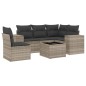 vidaXL 6-tlg. Garten-Sofagarnitur mit Kissen Hellgrau Poly Rattan vidaXL 6-tlg. Garten-Sofagarnitur mit Kissen Hellgrau Poly Rattan