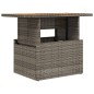 vidaXL Gartentisch Grau 100x55x73 cm Poly Rattan und Akazienholz vidaXL Gartentisch Grau 100x55x73 cm Poly Rattan und Akazienholz