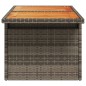 vidaXL Gartentisch Grau 100x55x73 cm Poly Rattan und Akazienholz vidaXL Gartentisch Grau 100x55x73 cm Poly Rattan und Akazienholz