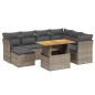 vidaXL 8-tlg. Garten-Sofagarnitur mit Kissen Grau Poly Rattan vidaXL 8-tlg. Garten-Sofagarnitur mit Kissen Grau Poly Rattan
