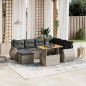 vidaXL 8-tlg. Garten-Sofagarnitur mit Kissen Grau Poly Rattan vidaXL 8-tlg. Garten-Sofagarnitur mit Kissen Grau Poly Rattan