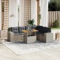 vidaXL 7-tlg. Garten-Sofagarnitur mit Kissen Grau Poly Rattan vidaXL 7-tlg. Garten-Sofagarnitur mit Kissen Grau Poly Rattan
