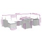 vidaXL 8-tlg. Garten-Sofagarnitur mit Kissen Grau Poly Rattan vidaXL 8-tlg. Garten-Sofagarnitur mit Kissen Grau Poly Rattan