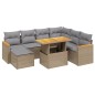 vidaXL 8-tlg. Garten-Sofagarnitur mit Kissen Beige Poly Rattan vidaXL 8-tlg. Garten-Sofagarnitur mit Kissen Beige Poly Rattan