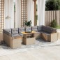 vidaXL 11-tlg. Garten-Sofagarnitur mit Kissen Beige Poly Rattan vidaXL 11-tlg. Garten-Sofagarnitur mit Kissen Beige Poly Rattan