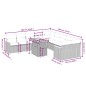 vidaXL 11-tlg. Garten-Sofagarnitur mit Kissen Grau Poly Rattan vidaXL 11-tlg. Garten-Sofagarnitur mit Kissen Grau Poly Rattan