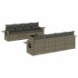 vidaXL 9-tlg. Garten-Sofagarnitur mit Kissen Hellgrau Poly Rattan vidaXL 9-tlg. Garten-Sofagarnitur mit Kissen Hellgrau Poly Rattan
