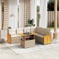vidaXL 7-tlg. Garten-Sofagarnitur mit Kissen Beige Poly Rattan vidaXL 7-tlg. Garten-Sofagarnitur mit Kissen Beige Poly Rattan