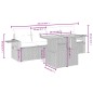 vidaXL 5-tlg. Garten-Sofagarnitur mit Kissen Grau Poly Rattan vidaXL 5-tlg. Garten-Sofagarnitur mit Kissen Grau Poly Rattan