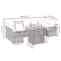 vidaXL 8-tlg. Garten-Sofagarnitur mit Kissen Grau Poly Rattan vidaXL 8-tlg. Garten-Sofagarnitur mit Kissen Grau Poly Rattan