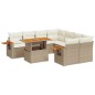 vidaXL 9-tlg. Garten-Sofagarnitur mit Kissen Beige Poly Rattan vidaXL 9-tlg. Garten-Sofagarnitur mit Kissen Beige Poly Rattan